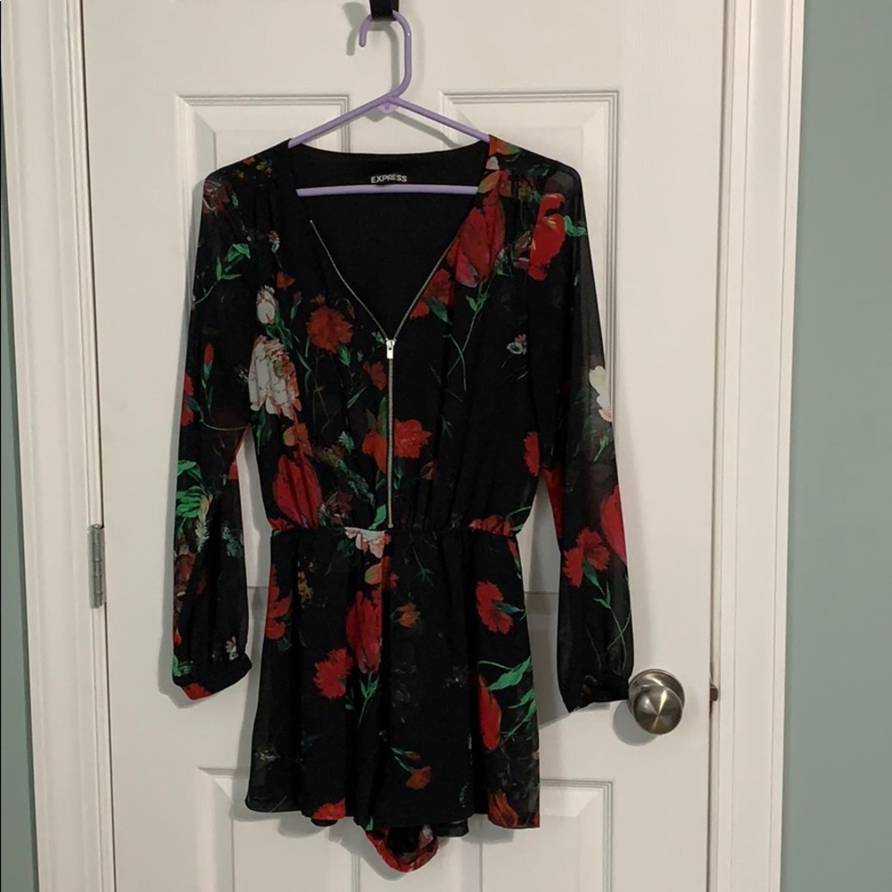 Long sleeve romper.
